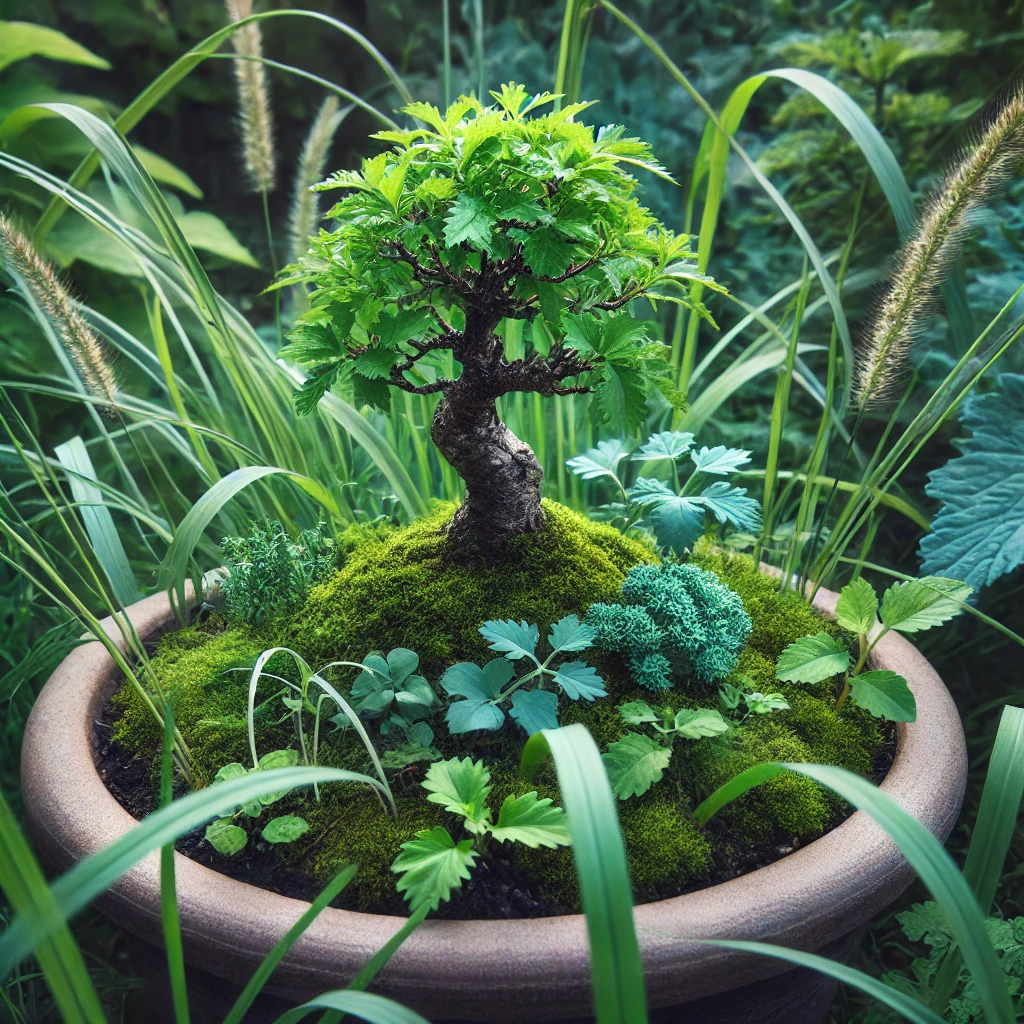 bonsai tree weed